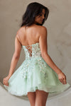 Load image into Gallery viewer, Wholesale Cocktail Sweetheart Strapless Homecoming Dress By LAABZ9024S
