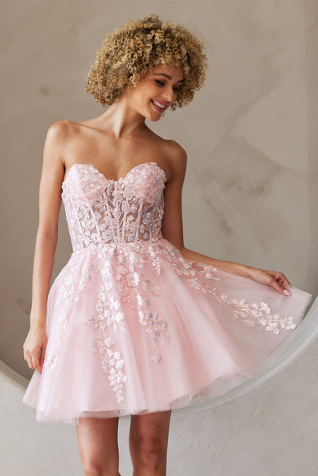 Wholesale Cocktail Sweetheart Strapless Homecoming Dress By LAABZ9024S