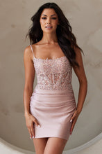 Load image into Gallery viewer, LA Merchandise LAATM1025S Lace Appliques Sleeveless Cocktail Dress - DUSTY ROSE - Dress LA Merchandise