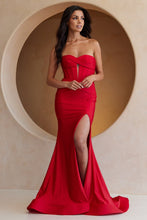 Load image into Gallery viewer, LA Merchandise LAAAG0113 Sweetheart Satin Corset Formal Gown - RED - Dress LA Merchandise