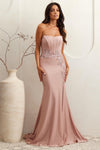 Load image into Gallery viewer, Wholesale Evening Dress Strapless Sequin Sheath Prom Gown By LAA7057