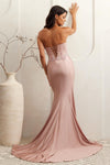 Load image into Gallery viewer, Wholesale Evening Dress Strapless Sequin Sheath Prom Gown By LAA7057