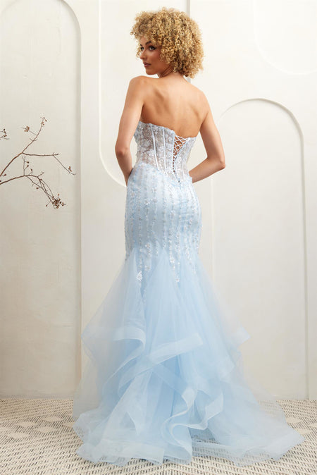 Wholesale Evening Dress Sweetheart Layered Ruffles Gown By LAA8002