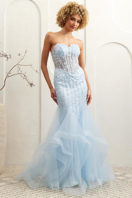 Wholesale Evening Dress Sweetheart Layered Ruffles Gown By LAA8002