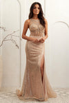 Load image into Gallery viewer, Wholesale Prom Dress Jewel Neck Embroidery Pageant Gown By LAAAG0111