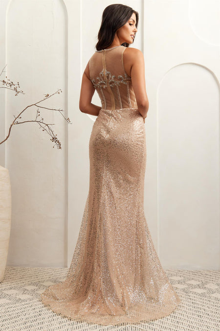 Wholesale Prom Dress Jewel Neck Embroidery Pageant Gown By LAAAG0111