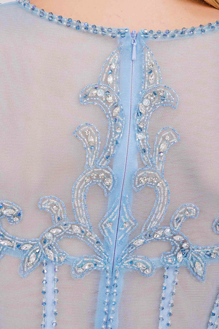 Wholesale Prom Dress Jewel Neck Embroidery Pageant Gown By LAAAG0111