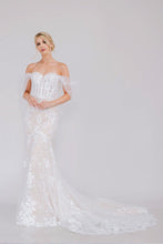 Load image into Gallery viewer, LA Merchandise LAAWL0100 White Lace Off the Shoulder Wedding Gown - WHITE - Dress LA Merchandise
