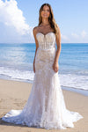 Load image into Gallery viewer, LA Merchandise LAAWL0100 White Lace Off the Shoulder Wedding Gown
