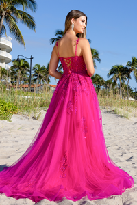 Wholesale Formal Dress Scoop Neck Embroidered Gala Gown By LAA4044