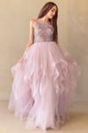 Load image into Gallery viewer, Wholesale Formal Dress Scoop Neck A-Line Prom Gown By LAA5066