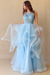 Load image into Gallery viewer, Wholesale Formal Dress Scoop Neck A-Line Prom Gown By LAA5066