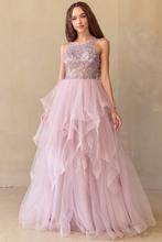 Load image into Gallery viewer, Wholesale Formal Dress Scoop Neck A-Line Prom Gown By LAA5066