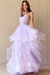 Wholesale Gala Dress V-Neck Sleeveless Beaded Formal Gown By LAA5068