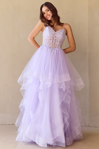Wholesale Gala Dress V-Neck Sleeveless Beaded Formal Gown By LAA5068