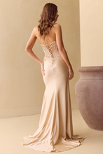 Load image into Gallery viewer, Wholesale Long Formal Dress Sweetheart Side Slit Prom Gown By LAA8040
