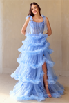 Load image into Gallery viewer, Wholesale Pageant Dress Sleeveless Layered Ruffles Gown By LAA8900