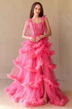 Load image into Gallery viewer, Wholesale Pageant Dress Sleeveless Layered Ruffles Gown By LAA8900