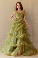 Load image into Gallery viewer, Wholesale Pageant Dress Sleeveless Layered Ruffles Gown By LAA8900