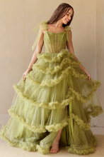 Load image into Gallery viewer, Wholesale Pageant Dress Sleeveless Layered Ruffles Gown By LAA8900