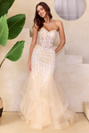 Load image into Gallery viewer, Wholesale Evening Dress Sweetheart Layered Ruffles Gown By LAA8002
