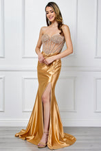 Load image into Gallery viewer, Wholesale Strapless Sweetheart Rhinestone Corset Mermaid Evening Dress By LAA4049