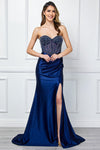 Load image into Gallery viewer, Wholesale Strapless Sweetheart Rhinestone Corset Mermaid Evening Dress By LAA4049