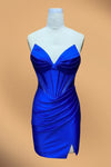 Load image into Gallery viewer, Wholesale Strapless Sweetheart Lace-Up Back Bodycon Mini Dress By LAA7080S
