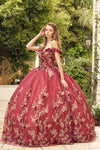 Load image into Gallery viewer, LA Merchandise LAT1447 Lace Applique Off Shoulder Ball Quince Gown