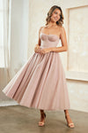Load image into Gallery viewer, Wholesale Strapless Sweetheart Corset Tulle Midi Party Dress with Lace-Up Back By LAA6203S