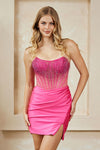Load image into Gallery viewer, LA Merchandise LAA3021S Pointy Strapless Short Fitted Homecoming Dress