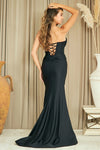 Load image into Gallery viewer, Strapless Sweetheart Corset Satin Evening Gown with High Slit &amp; Lace-Up Back Formal Prom Dress By LAA7081 - - Long Formal Dresses LAA