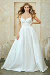 Load image into Gallery viewer, Wholesale Strapless Satin A-Line Gown Wedding Dress with Sweetheart Neckline &amp; Pockets by LAA5080 - - Long Formal Dresses LAA