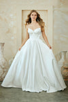 Load image into Gallery viewer, Wholesale Strapless Satin A-Line Gown Wedding Dress with Sweetheart Neckline &amp; Pockets by LAA5080 - - Long Formal Dresses LAA