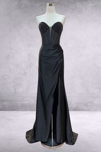 Wholesale Strapless Sweetheart Rhinestone Corset Mermaid Evening Dress By LAA5074