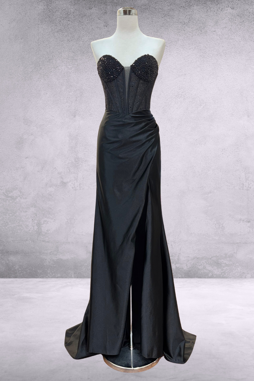 Wholesale Strapless Sweetheart Rhinestone Corset Mermaid Evening Dress By LAA5074