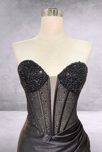 Load image into Gallery viewer, Wholesale Strapless Sweetheart Rhinestone Corset Mermaid Evening Dress By LAA5074
