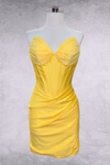 Load image into Gallery viewer, Wholesale Strapless Sweetheart Lace-Up Back Bodycon Mini Dress By LAA7080S