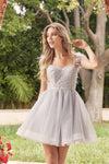 Load image into Gallery viewer, La Merchandise LAT881 Feather Straps Short Cocktail A-line Dress - - LAT
