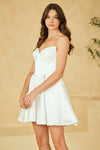 Load image into Gallery viewer, Wholesale Corset Short Dress Sweetheart Fit-and-Flare Dress with Lace-Up Back &amp; Pockets by LAA5082S - - Cocktail Dress LAA