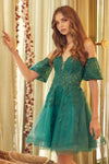 Load image into Gallery viewer, La Merchandise LAT909 Sweetheart Embroidered Homecoming Dress