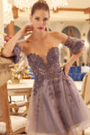 Load image into Gallery viewer, La Merchandise LAT909 Sweetheart Embroidered Homecoming Dress