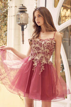 Load image into Gallery viewer, La Merchandise LAT902 Spaghetti Straps Corset Homecoming A-line Dress