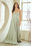Load image into Gallery viewer, LAA4053 Wholesale Strapless Corset A-Line Satin Evening Prom Gown with Lace-Up Back &amp; Side Slit