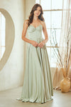 Load image into Gallery viewer, LAA4053 Wholesale Strapless Corset A-Line Satin Evening Prom Gown with Lace-Up Back &amp; Side Slit