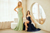 Load image into Gallery viewer, Wholesale Strapless Sweetheart Cutout Evening Gown with Lace-Up Back &amp; Thigh Slit by LAA3102 - - Dresses LAA