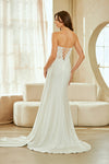 Load image into Gallery viewer, Wholesale Strapless Lace Corset Wedding Dress with Sweetheart Neckline, Side Slit by LAA2076 - - Wedding Dress LAA