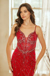 Load image into Gallery viewer, Wholesale Beaded V-Neck Mermaid Evening Gown with Illusion Bodice &amp; Crystal Detailing by LAA2135 - - Dresses LAA