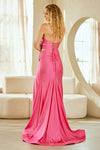 Load image into Gallery viewer, Wholesale Strapless Rhinestone Cutout Mermaid Gown with Lace-Up Back &amp; Thigh Slit by LAA3104