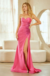 Load image into Gallery viewer, Wholesale Strapless Rhinestone Cutout Mermaid Gown with Lace-Up Back &amp; Thigh Slit by LAA3104